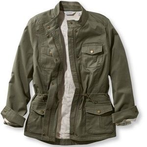 LL Bean Freeport Field Jacket Fleece Lined - Olive